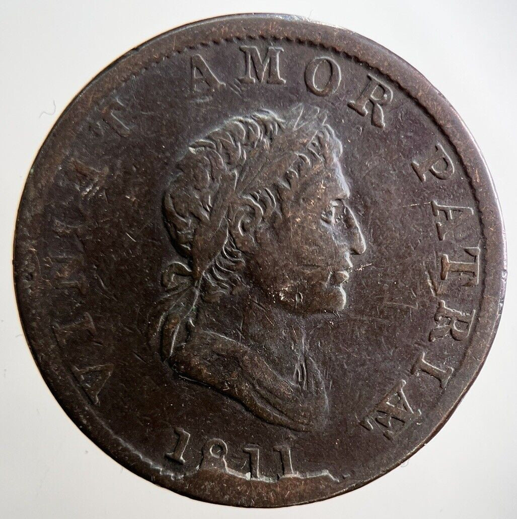 1811 Vincit Amor Patria Half - Penny Token Coin | Collectable Grade | a2914