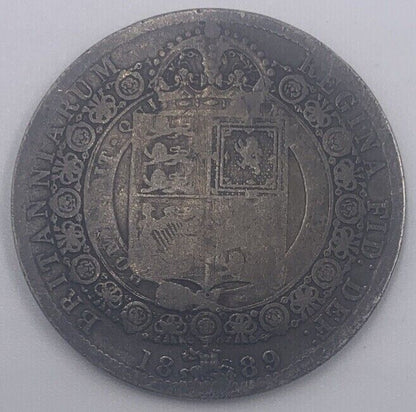 1889 Victoria Half Crown | British Silver Coin | Fair Grade