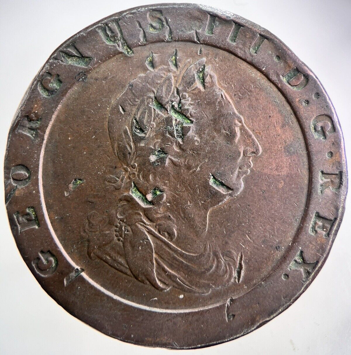 1797 George III 3rd Two - Pence Coin | Very High Grade | a4912