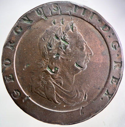 1797 George III 3rd Two - Pence Coin | Very High Grade | a4912