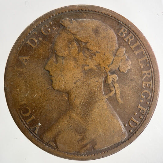 1876 - H Victoria One Penny Coin | Collectable Grade