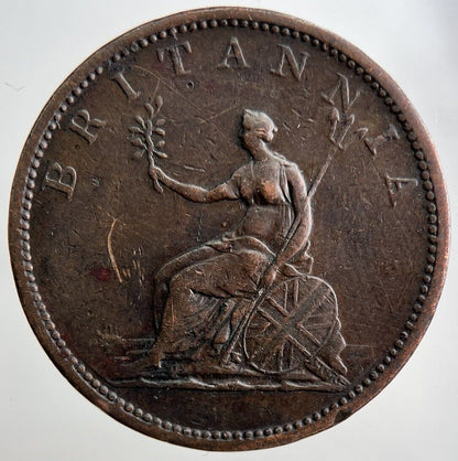 1806 George 3rd III Half - Penny British Coin | Fine Collectable Grade | a3248