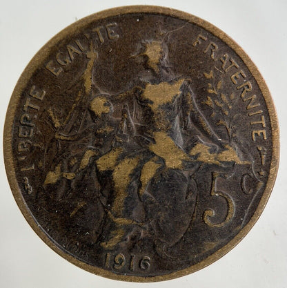 1916 France 5 Centimes Coin | Collectable Grade
