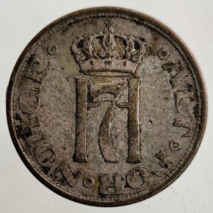 1917 Norway 10 Ore Silver Coin | Fine Collectable Grade