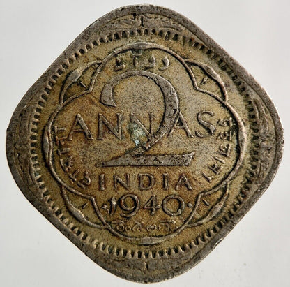 1940 India 2 Annas Coin | Fine Collectable Grade