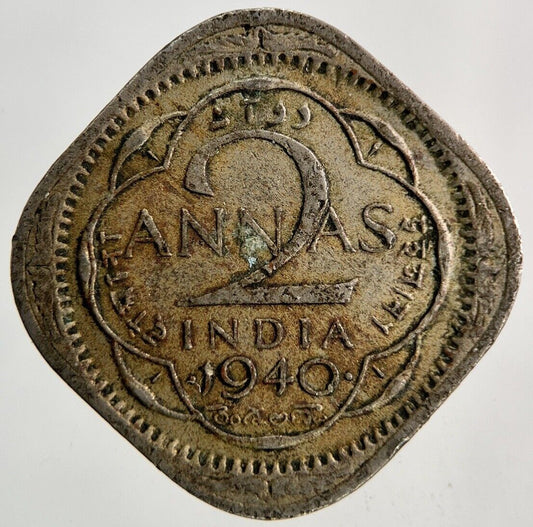 1940 India 2 Annas Coin | Fine Collectable Grade
