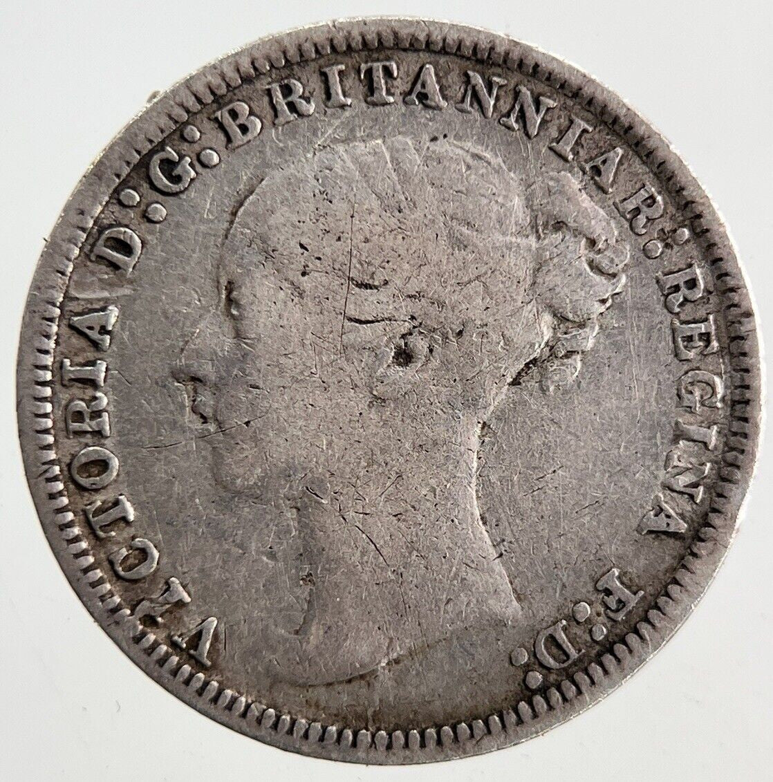 1874 Victoria Silver Threepence Coin | Fine Collectable Grade