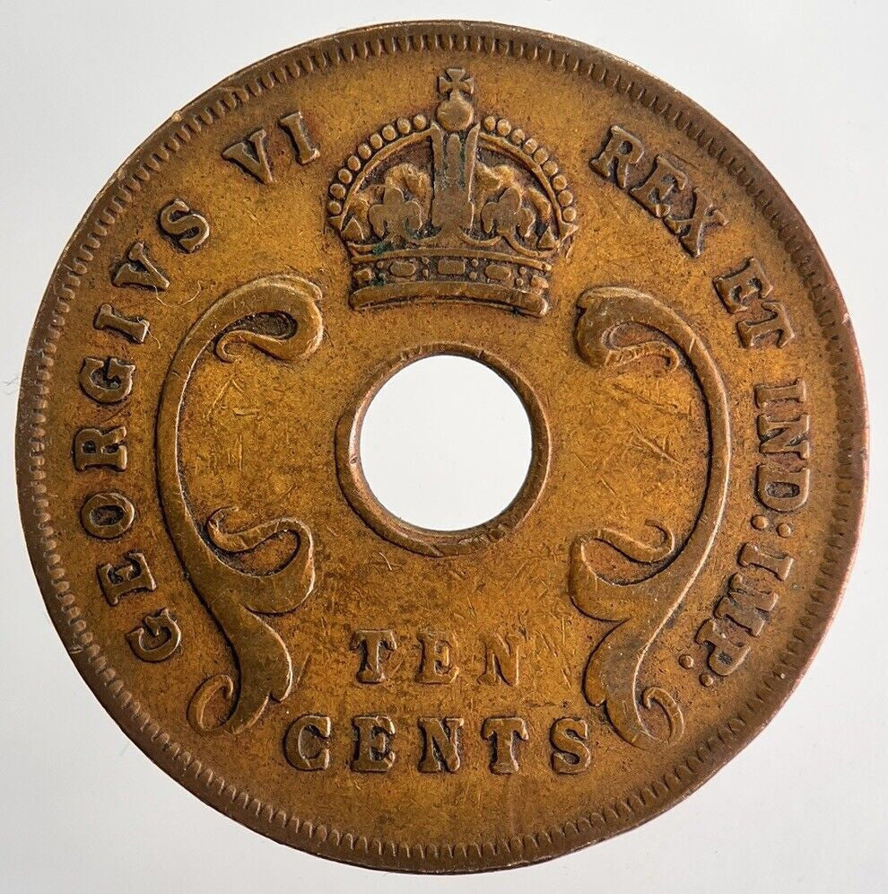 1943 East Africa 10 Ten Cents Coin | Fine Collectable Grade | a9929