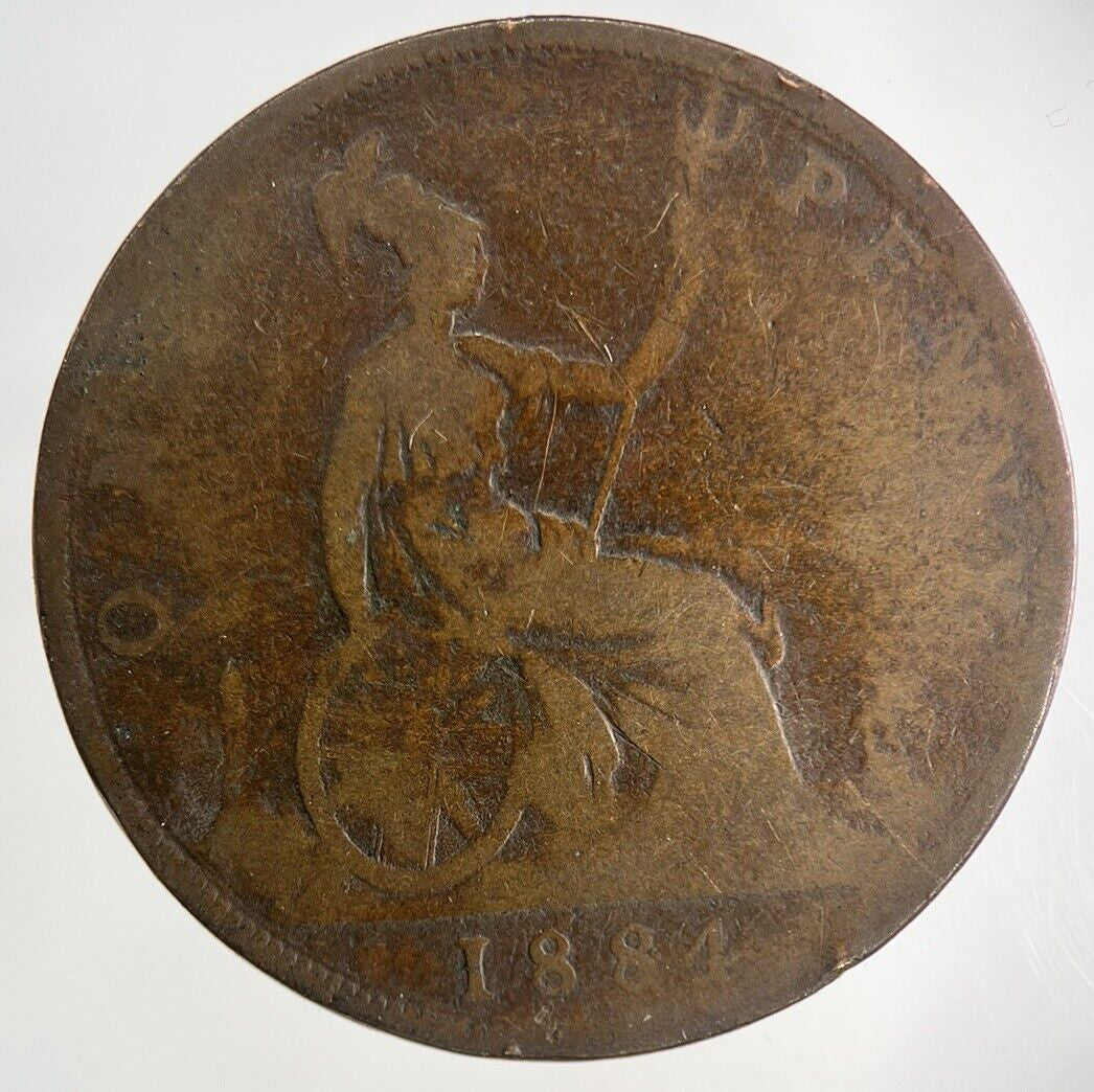 1884 Victoria One Penny Coin | Collectable Grade
