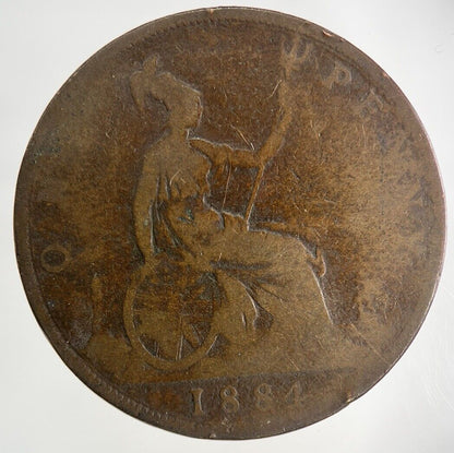 1884 Victoria One Penny Coin | Collectable Grade