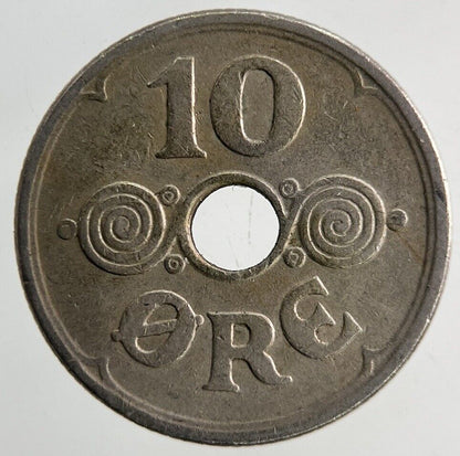 1935 Denmark 10 Ore Coin | Fine Collectable Grade