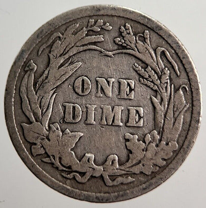 1915 US USA Barber One 1 Dime Silver Coin | Collectable Grade | a793