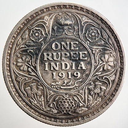 1919 India Rupee Silver Coin | Fine Collectable Grade | a3494