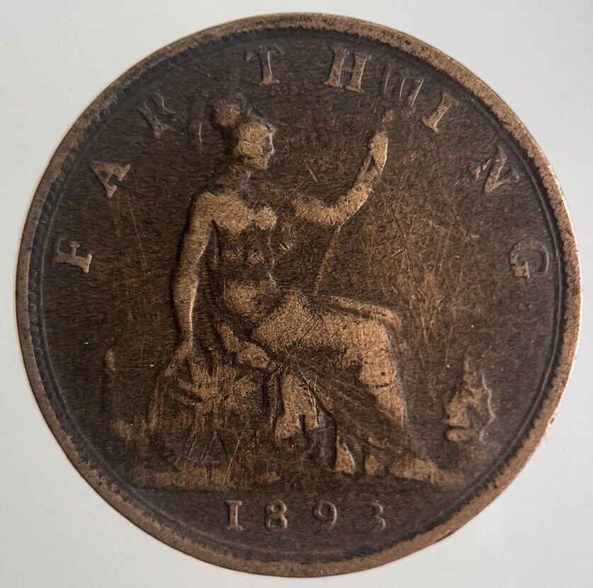 1893 Victoria Farthing Coin | Collectable Grade | a4460
