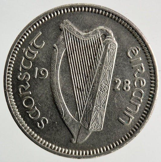 1928 Irish Threepence Rabbit Coin | Very High Grade