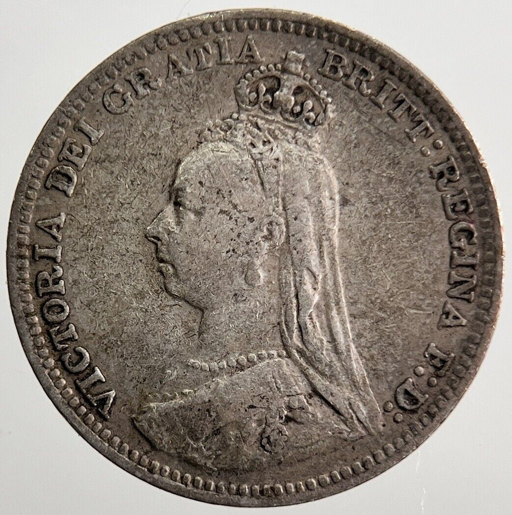 1891 Victoria Threepence Silver Coin | Fine Collectable Grade | a7215
