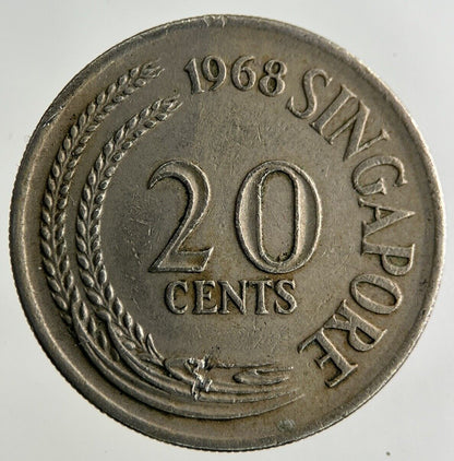 1968 Singapore 20 Cents Coin | Fine Collectable Grade