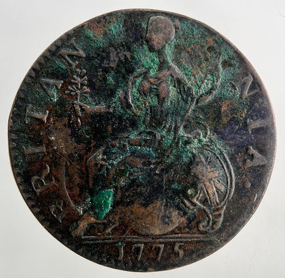 1775 George III 3rd Half - Penny Coin | Fine Collectable Grade