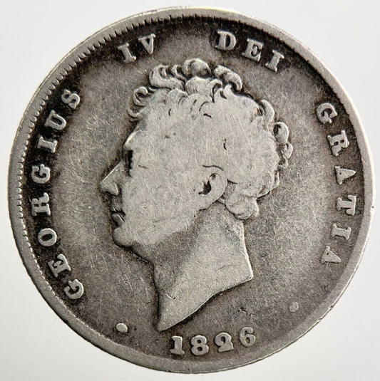 1826 George IV One Shilling Silver Coin | Collectable Grade | a3471