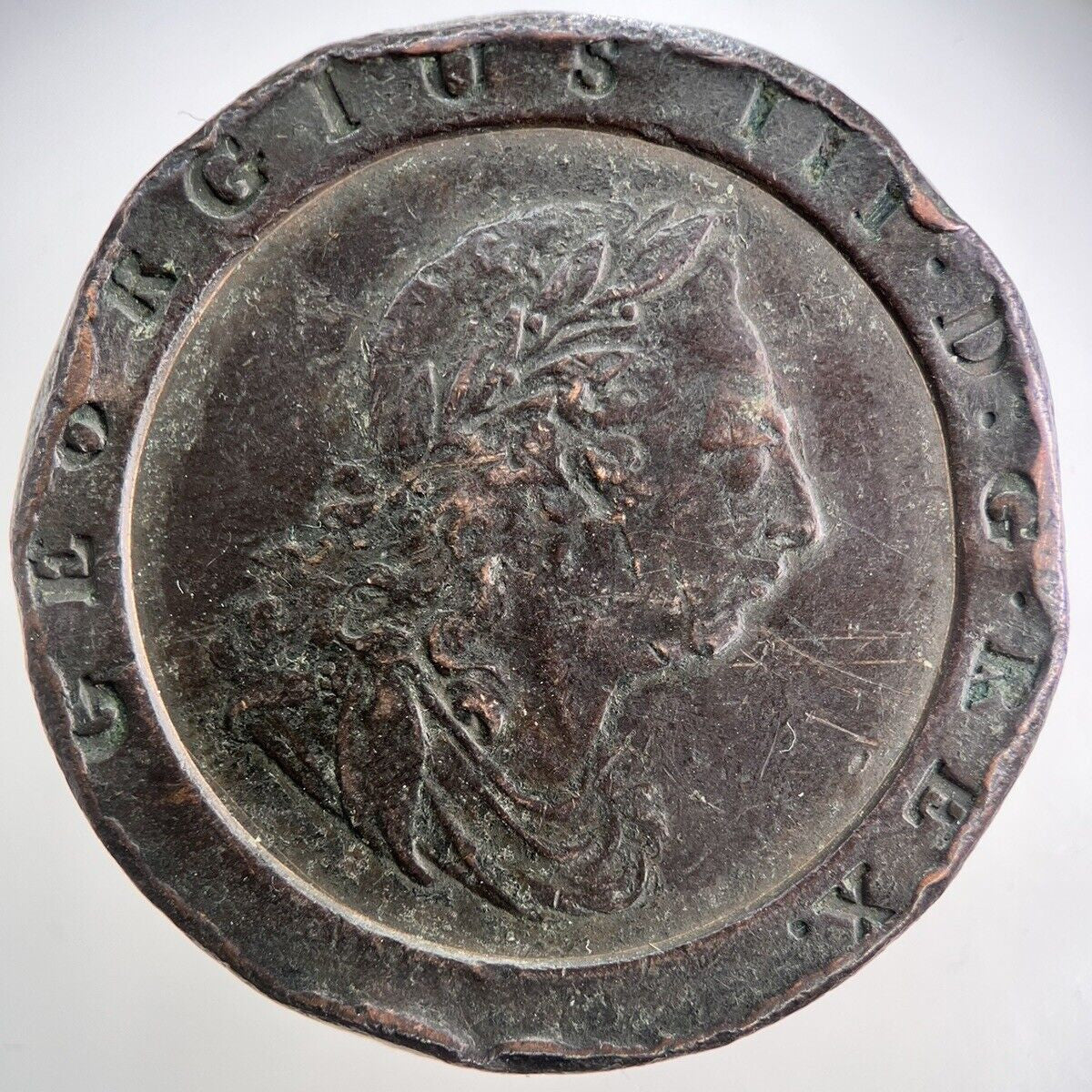 1797 George III Cartwheel Two - Pence Coin | Very High Grade | a141