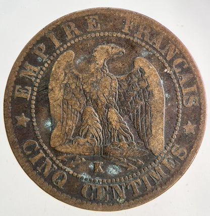 1861 France 5 Centimes Coin | Collectable Grade