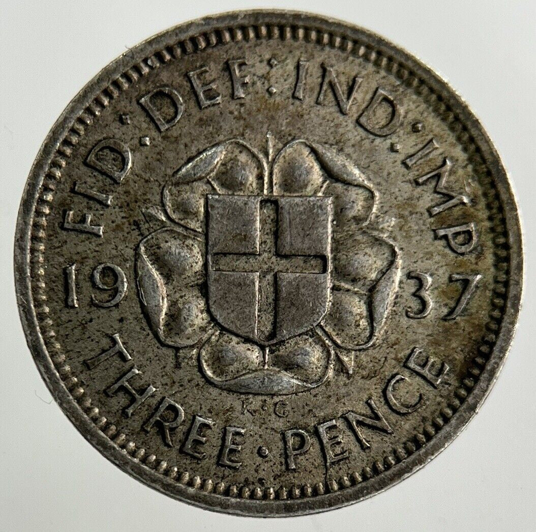 1937 George VI Threepence Silver Coin | Very High Grade