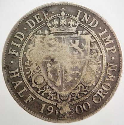 1900 Victoria Half - Crown Silver Coin | Collectable Grade | a7246