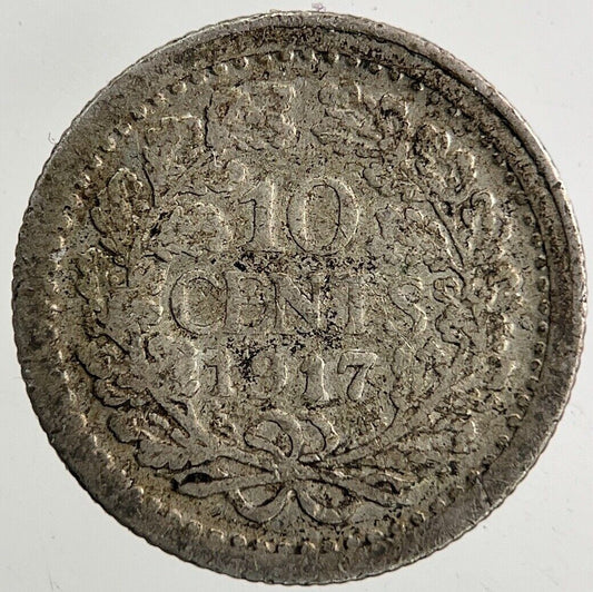 1917 Netherlands 10 Cents Silver Coin | Collectable Grade