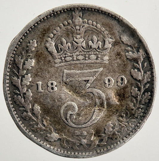 1899 Victoria Threepence Silver Coin | Collectable Grade | a5571