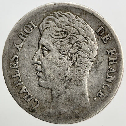 1828 - A France Half 1/2 Franc Silver Coin | Fine Collectable Grade