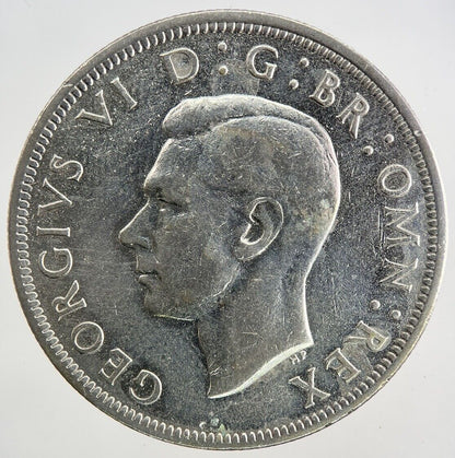 1945 George VI Half - Crown Silver Coin | Fine Collectable Grade