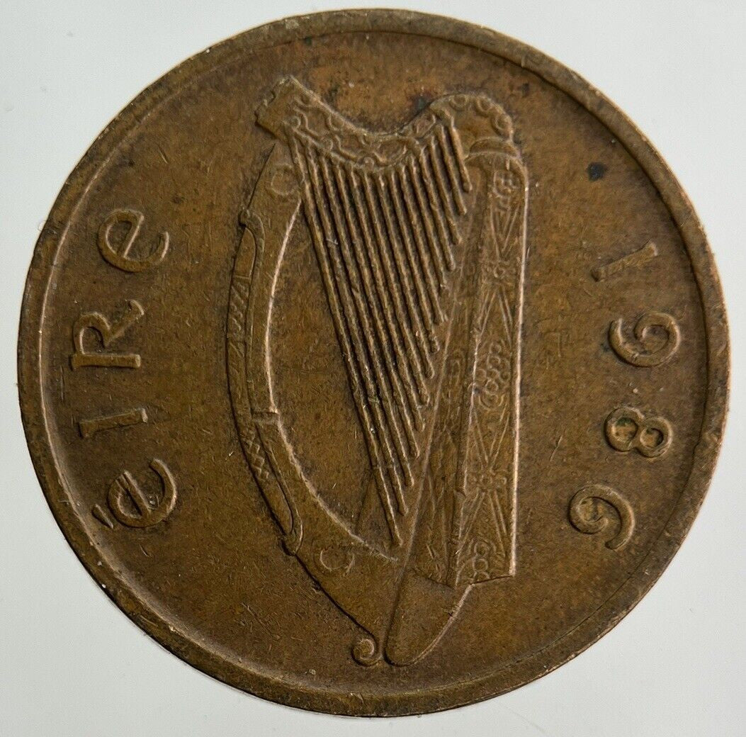 1986 Irish 1p One - Pence Coin | Fine Collectable Grade