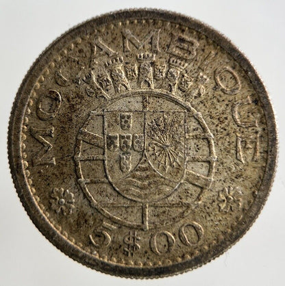 1960 Portugal Mozambique 5 Escudos Silver Coin | Fine Collectable Grade