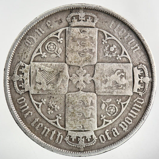 British Victoria Gothic Florin Silver Coin | Collectable Grade