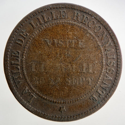 1853 France Napoleon Visite A Lille Coin | Collectable Grade