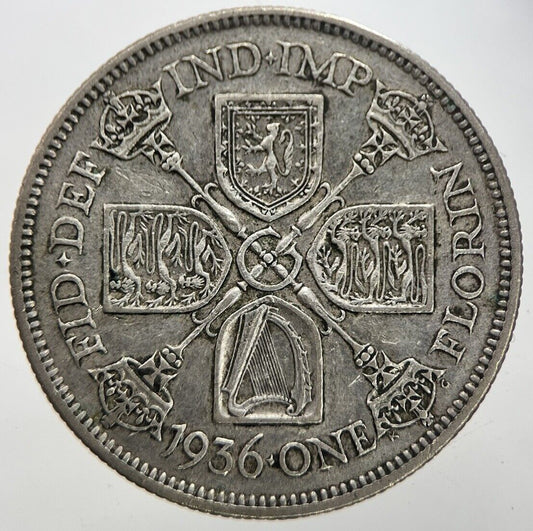 1936 George V Florin Silver Coin | Fine Collectable Grade | a7274