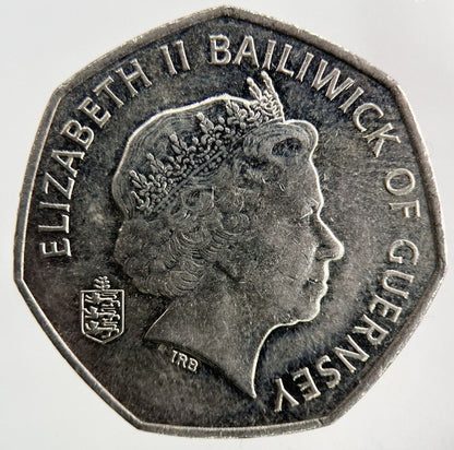 2012 Guernsey 50p Fifty - Pence Coin | Fine Collectable Grade