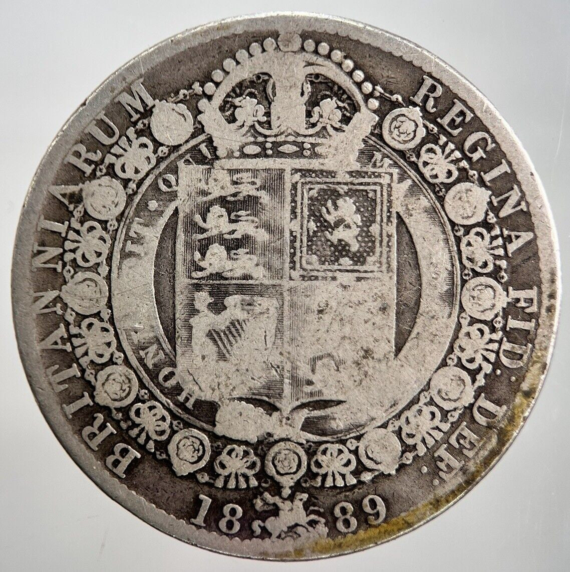1889 Victoria Half - Crown Silver Coin | Collectable Grade