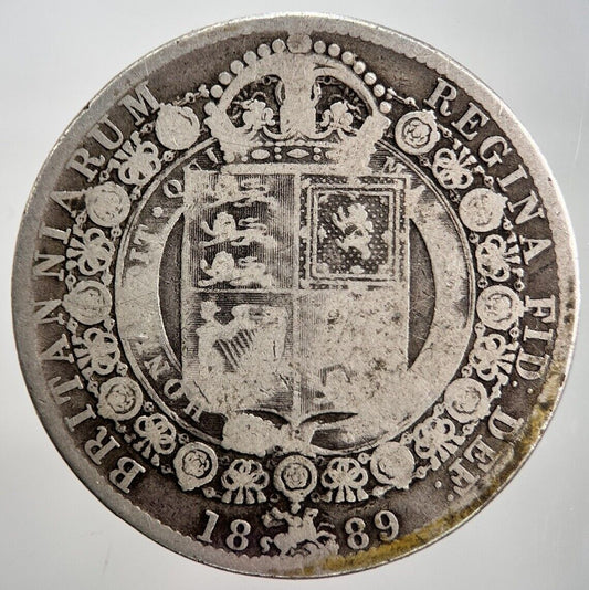 1889 Victoria Half - Crown Silver Coin | Collectable Grade