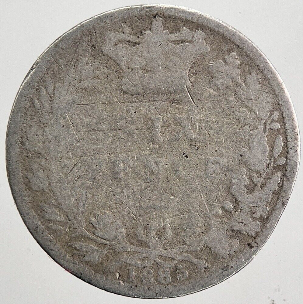 1885 Victoria Sixpence Silver Coin | Collectable Grade | a6009