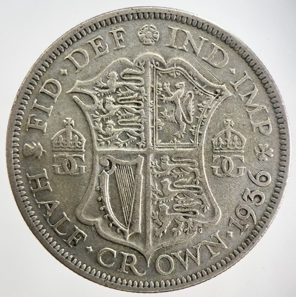 1936 George V Half - Crown Silver Coin | Fine Collectable Grade