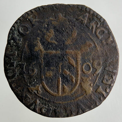 1609 Spain Netherlands 2 Deniers Coin | Collectable Grade