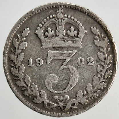 1902 Edward VII Threepence Silver Coin | Collectable Grade