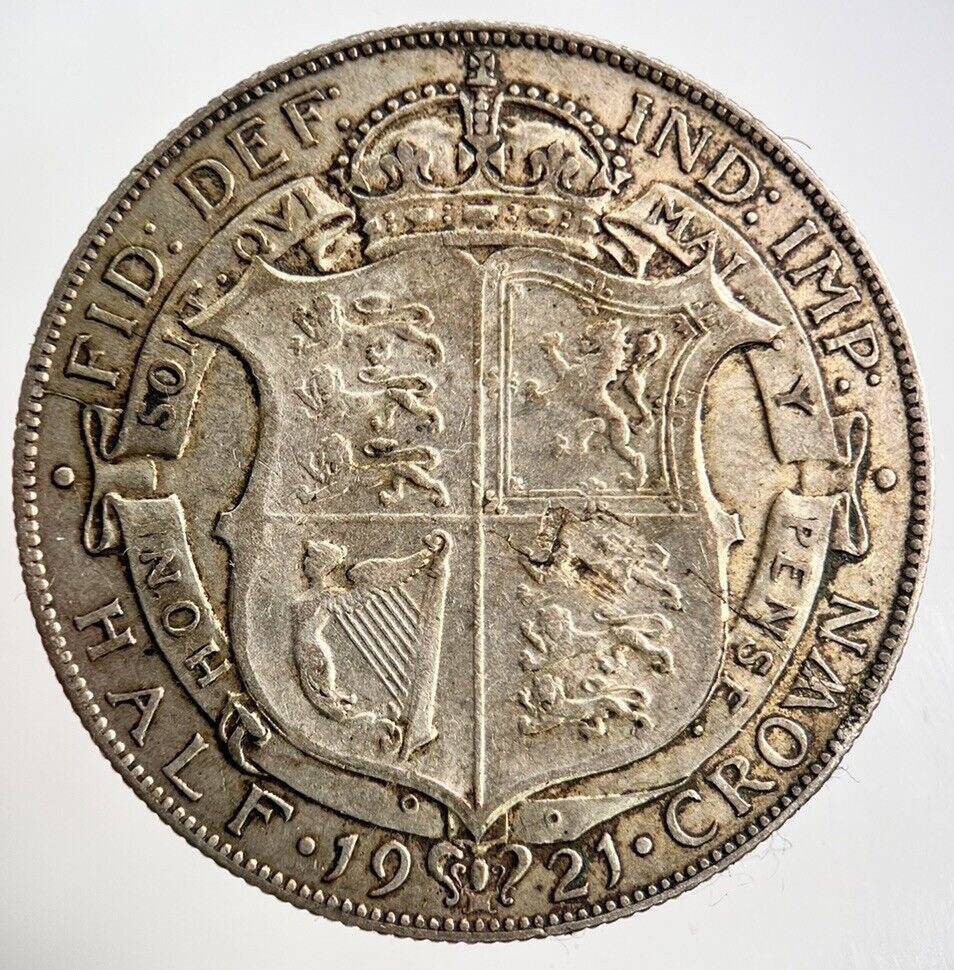 1921 George V Half - Crown Silver Coin | Very High Grade