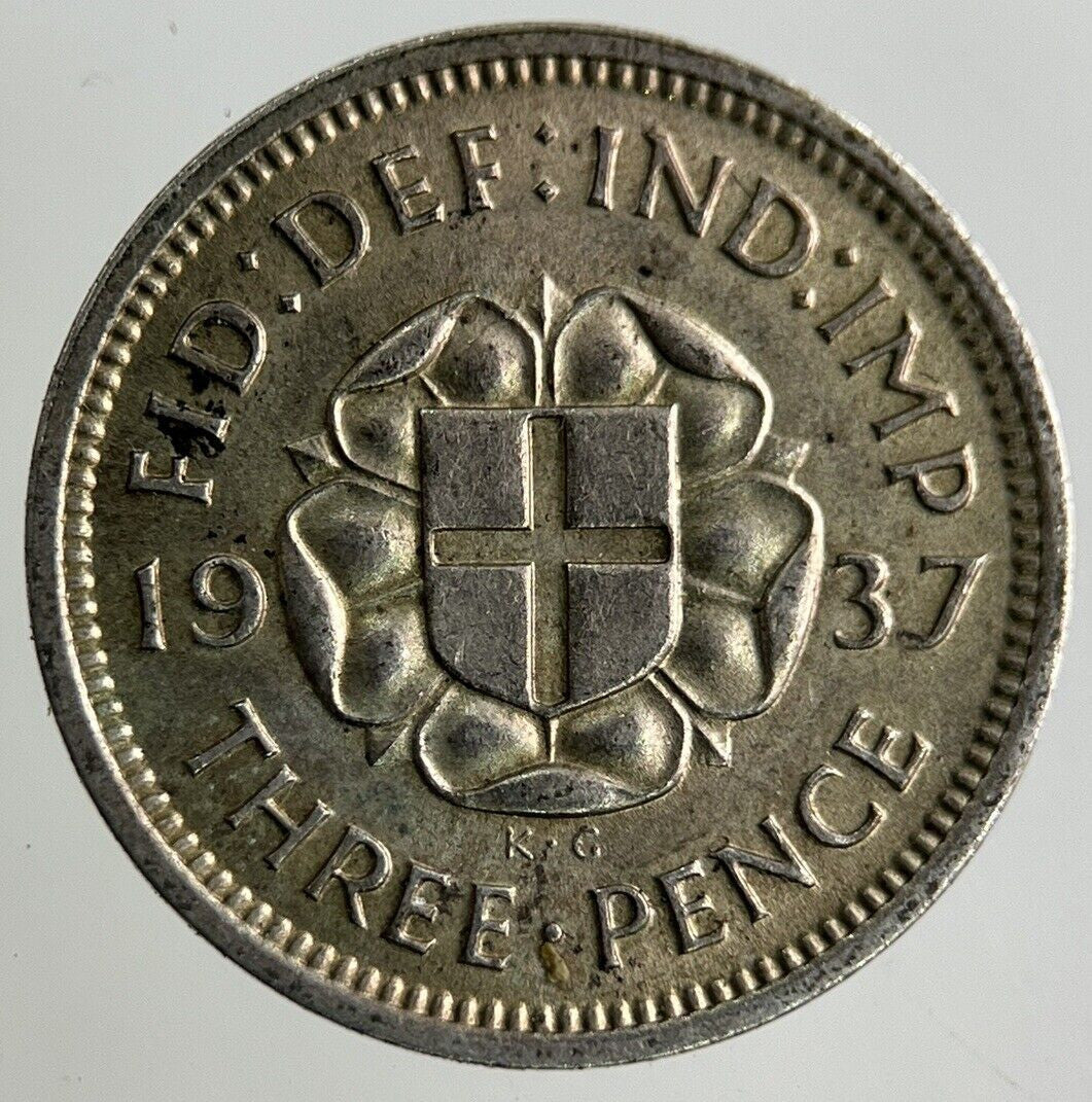 1937 George VI Threepence Silver Coin | Fine Collectable Grade