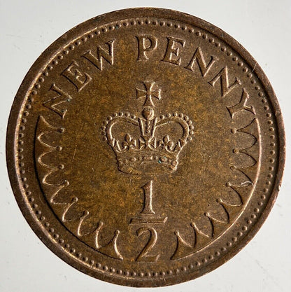 1975 Elizabeth II New 1/2 Half - Penny Coin | Very High Grade