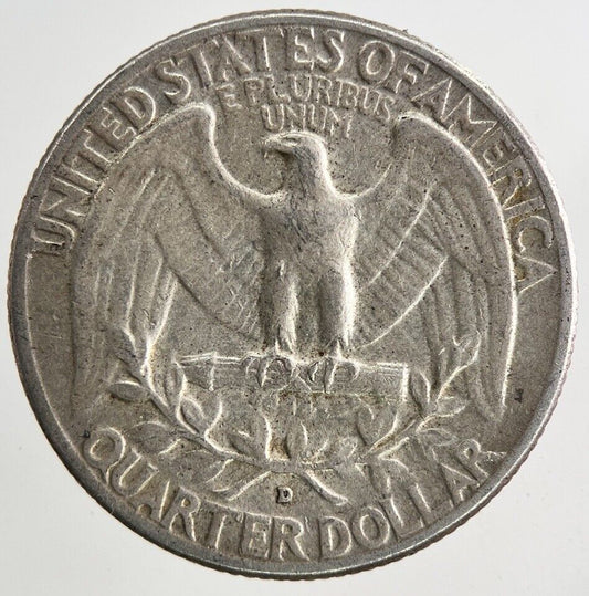 1961 - D US USA Quarter Dollar Silver Coin | Fine Collectable Grade