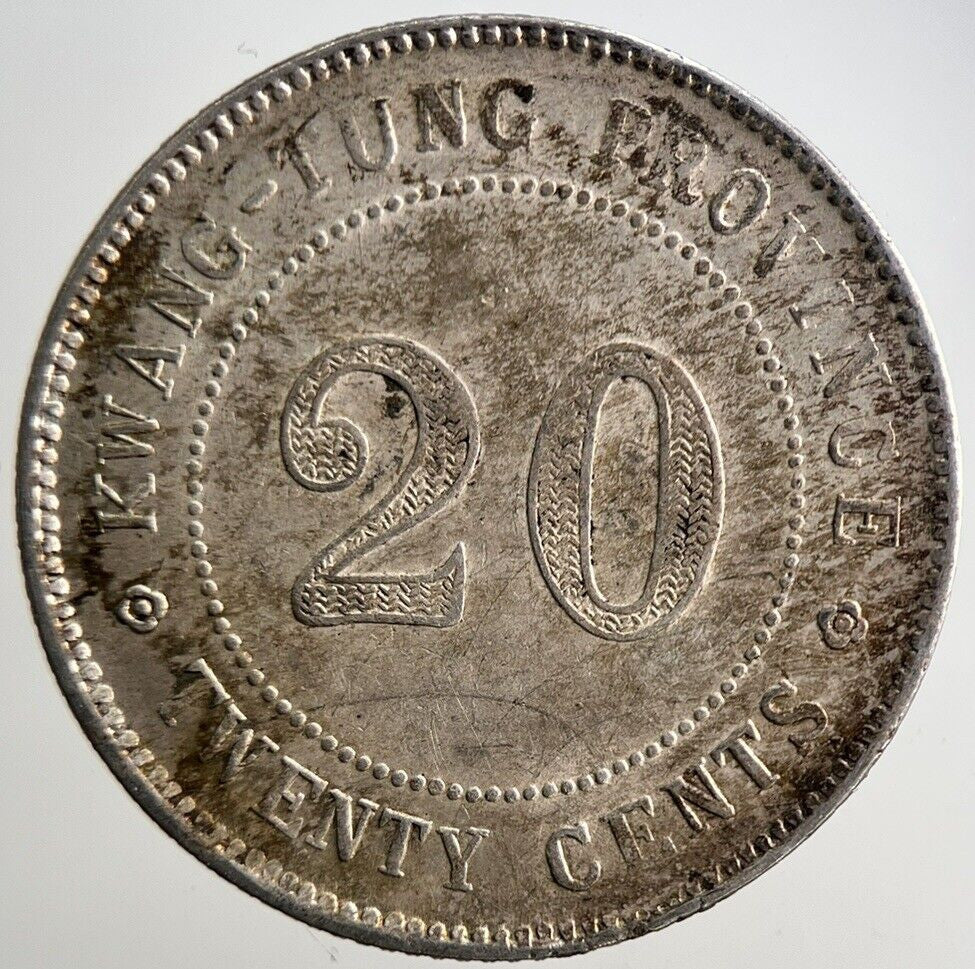 Chinese Kwang - Tung 20 Cents Silver Coin | Collectable Grade | a3143