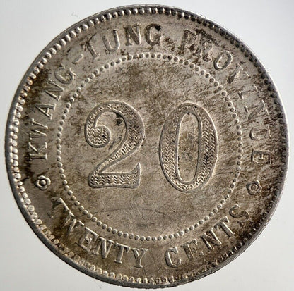 Chinese Kwang - Tung 20 Cents Silver Coin | Collectable Grade | a3143