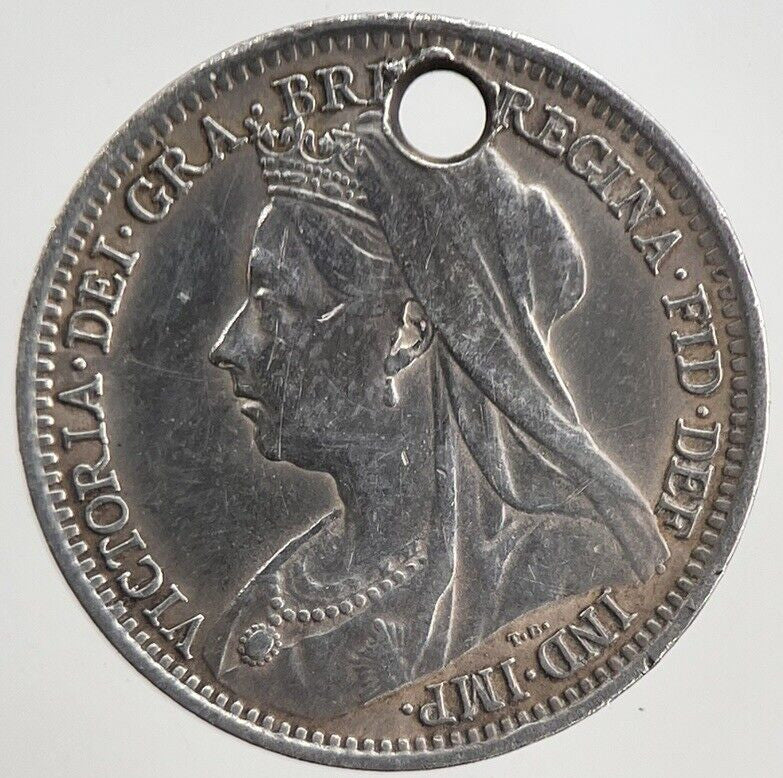 1900 Victoria Threepence Silver Coin | Very High Grade | a5522